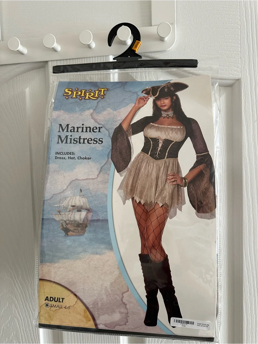 Spirit Mariner Mistress Costume - Black, Cream - Picture 1 of 1